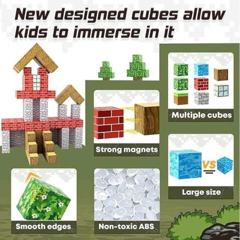 Build Mine Magnet World Set - Educational STEM Toys for Creative Boys Age 3+