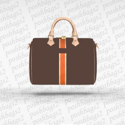 Personalized Women's Boston Bag with Hot Stamping Initials