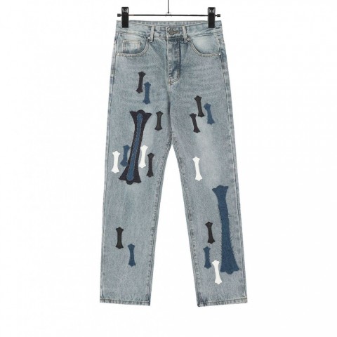 High-Quality Trendy Unisex Cross Design Jeans for Men
