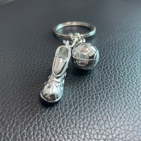 Soccer Passion Unisex Keychains - Stainless Steel Ball Design