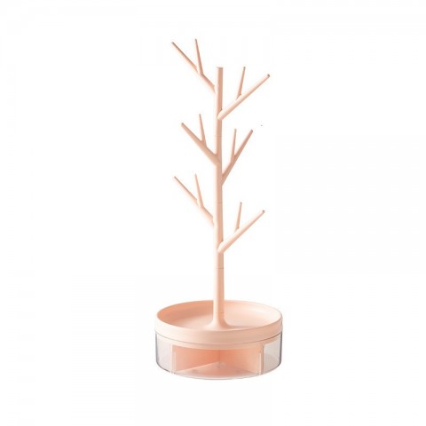 Jewelry Display Organizer Tree Rotating Stand Portable for Earrings Necklaces Rings