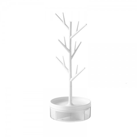 Jewelry Display Organizer Tree Rotating Stand Portable for Earrings Necklaces Rings