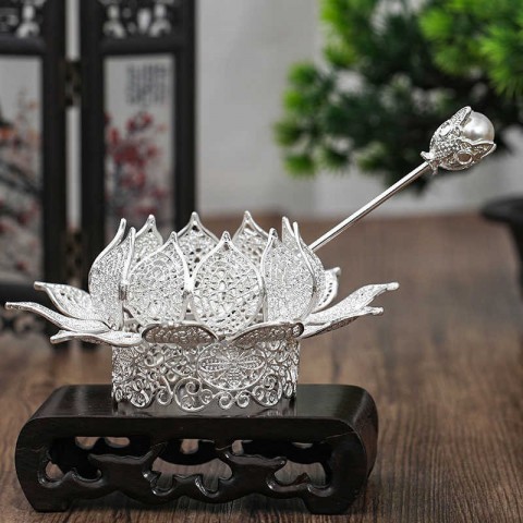 ACRDDK Women's Vintage Wedding Hair Stick Set - Gold & Silver Color Bun Holders