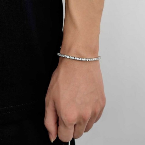 Charm Bracelets for Men - Trendy Copper Plated 18K Gold Hiphop Jewelry by Qiku