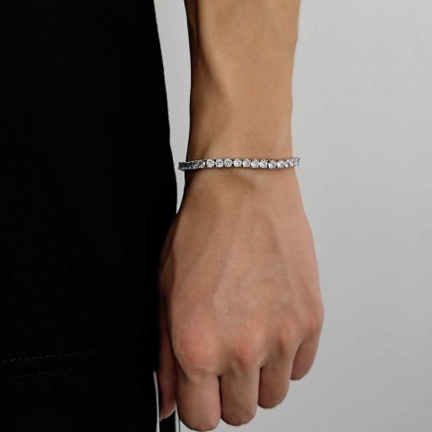 Charm Bracelets for Men - Trendy Copper Plated 18K Gold Hiphop Jewelry by Qiku