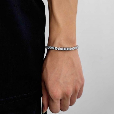 Charm Bracelets for Men - Trendy Copper Plated 18K Gold Hiphop Jewelry by Qiku
