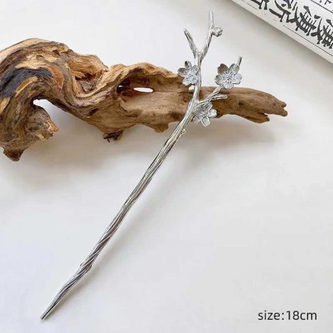 Elegant Women's Chinese Style Metal Hairpin Stick