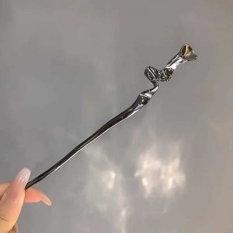 Elegant Women's Chinese Style Metal Hairpin Stick