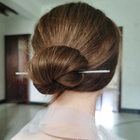 Elegant Women's Chinese Style Metal Hairpin Stick