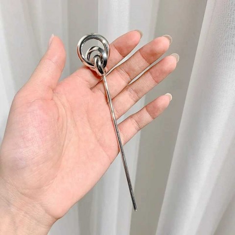 Elegant Women's Chinese Style Metal Hairpin Stick