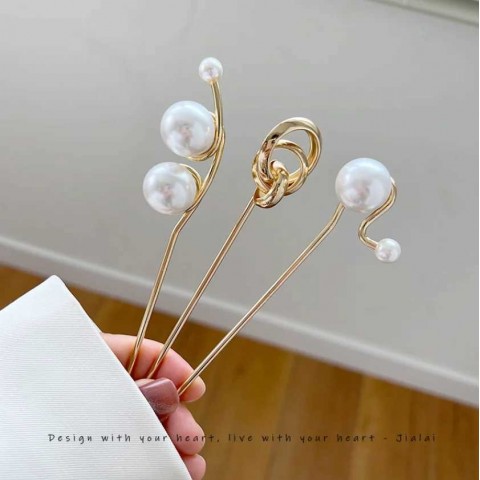 Elegant Women's Chinese Style Metal Hairpin Stick