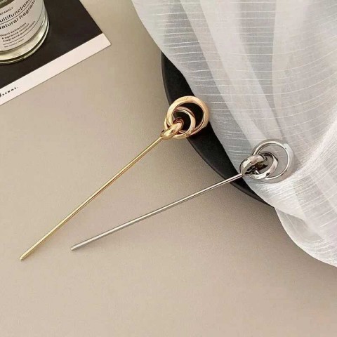 Elegant Women's Chinese Style Metal Hairpin Stick
