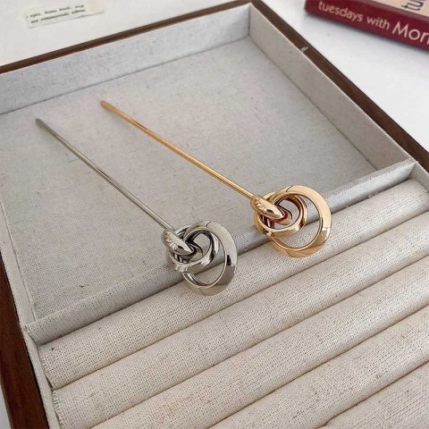 Elegant Women's Chinese Style Metal Hairpin Stick