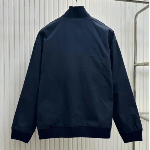 Plus Size Men's High Street Style Cotton Letter Print Leather Jacket