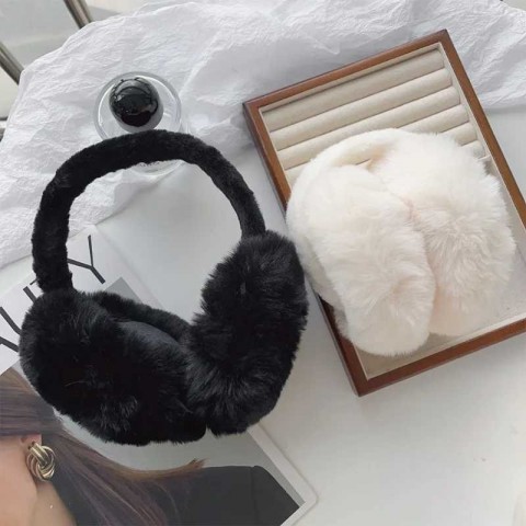 Winter Women's Plush Foldable Earmuffs for Cold Protection