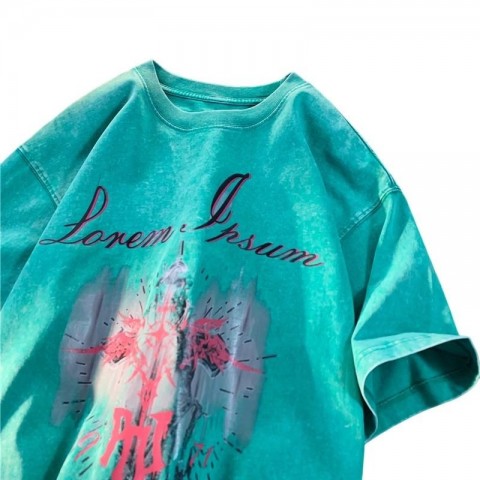 Luxury Men's Crew Neck Cotton T-Shirts with Letter Print