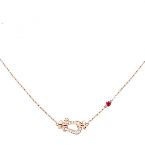Designer Frends High End Rose Gold Horseshoe Pendant Necklace for Couples