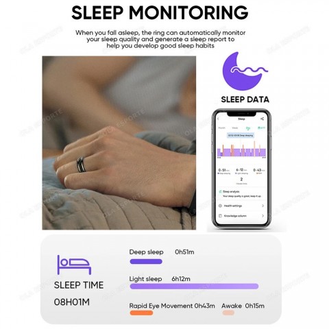 Smart Women's Health Tracker Ring 2024 - Heart Rate, Sleep Monitor, Waterproof