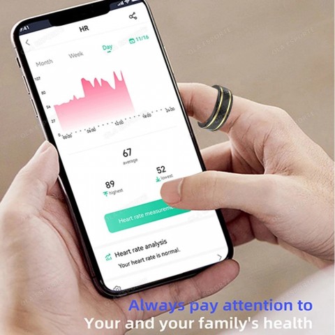Smart Women's Health Tracker Ring 2024 - Heart Rate, Sleep Monitor, Waterproof