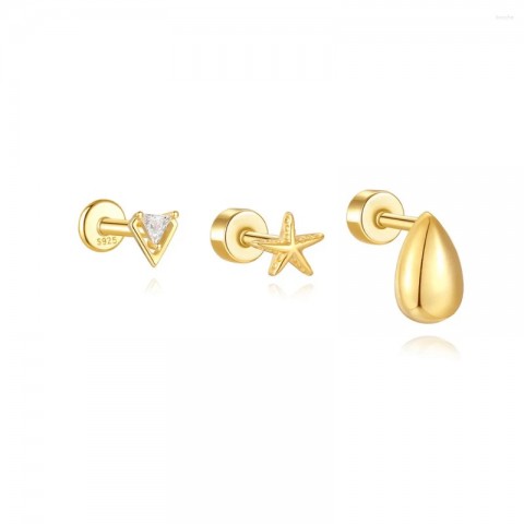 ROXI Women's Sterling Silver Starfish Waterdrop Stud Earrings