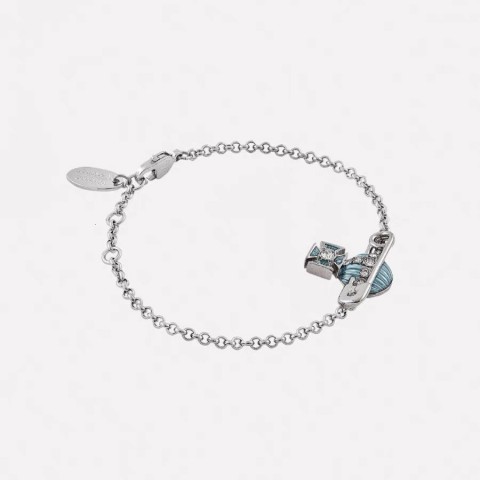 Designer Vivienme Empress Lacquer Charm Bracelet for Women