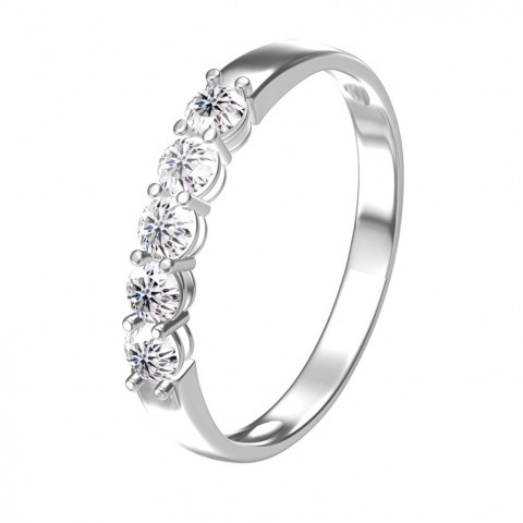AEAW Women's 14k White Gold 0.5ct Lab Grown Diamond Engagement & Wedding Band Ring