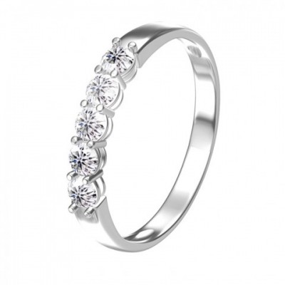 AEAW Women's 14k White Gold 0.5ct Lab Grown Diamond Engagement & Wedding Band Ring
