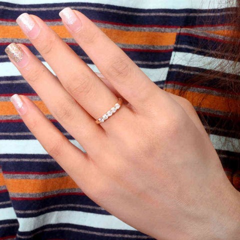 AEAW Women's 14k White Gold 0.5ct Lab Grown Diamond Engagement & Wedding Band Ring