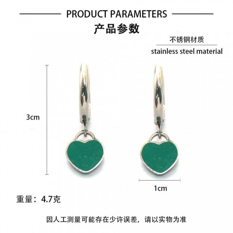 2025 Admiring Accessories Heart-Shaped 18K Gold Plated Stud Earrings for Women
