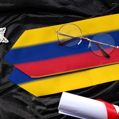 Luxury Sapphire Blue Graduation Scarf With Star Stripe for Men