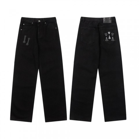 High-Quality Trendy Unisex Cross Design Jeans for Men