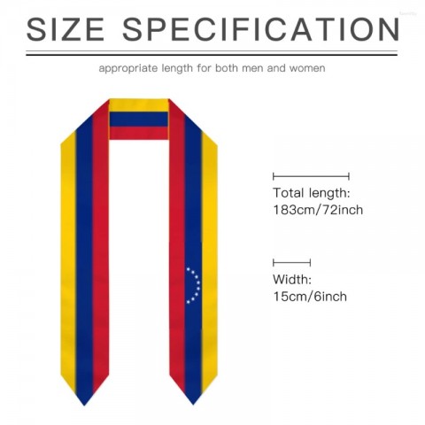 Luxury Sapphire Blue Graduation Scarf With Star Stripe for Men