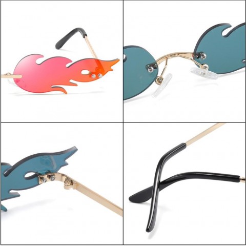 Luxury Rimless Wave Sunglasses for Men and Women - 6 Color Options