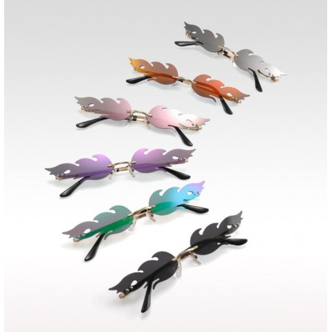 Luxury Rimless Wave Sunglasses for Men and Women - 6 Color Options
