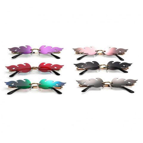 Luxury Rimless Wave Sunglasses for Men and Women - 6 Color Options