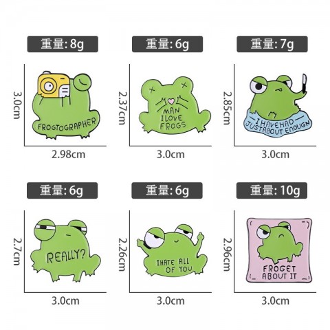 Creative Alloy Animal Frog Brooch - Unisex Cute Cartoon Jewelry for Gifts