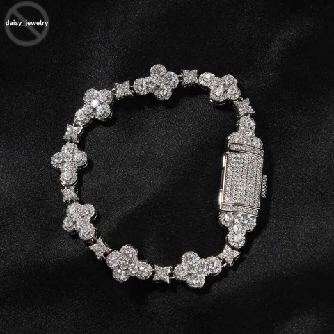 Elegant 10mm Cross Micro-Dia Bracelet for Unisex