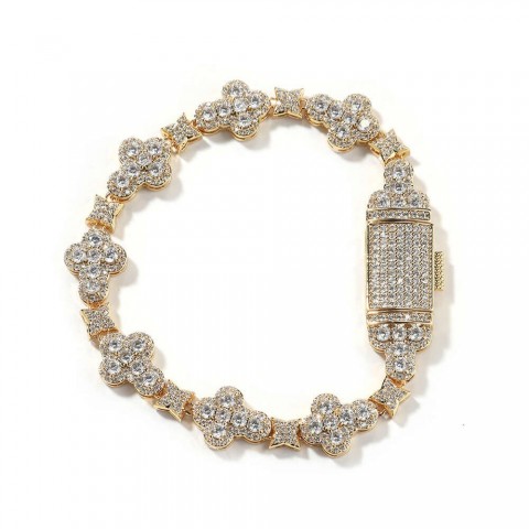 Elegant 10mm Cross Micro-Dia Bracelet for Unisex