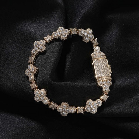 Elegant 10mm Cross Micro-Dia Bracelet for Unisex