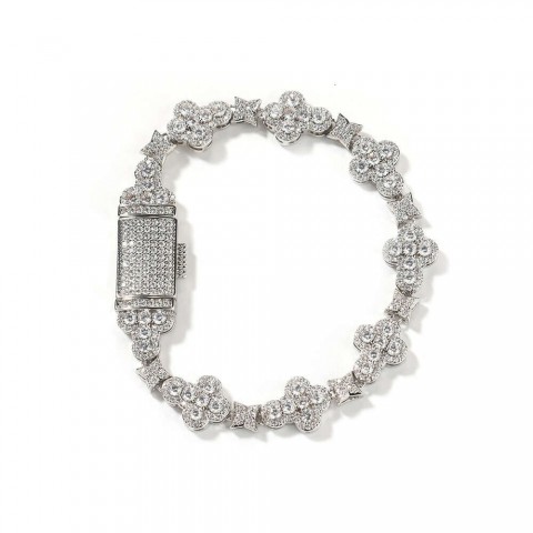 Elegant 10mm Cross Micro-Dia Bracelet for Unisex