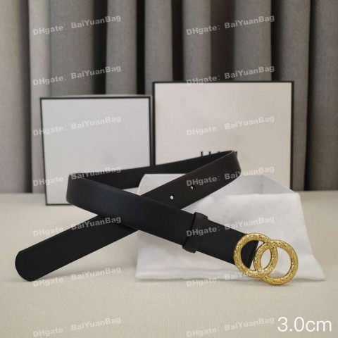 Luxury Vintage Letter Buckle Leather Belt for Unisex