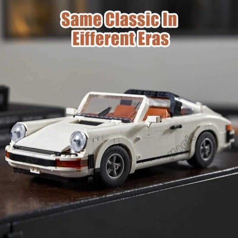 Technical Retro Car Building Block Set - 1458 Pieces, 2-in-1 Racing Model for Adults & Teens