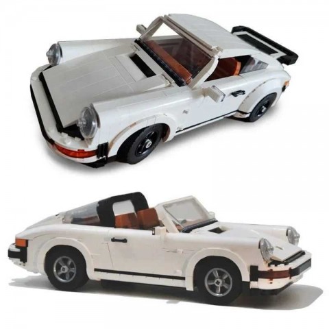 Technical Retro Car Building Block Set - 1458 Pieces, 2-in-1 Racing Model for Adults & Teens