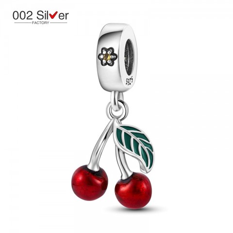 Pandora Style 925 Silver Avocado and Flying Birds Charms Set for Women