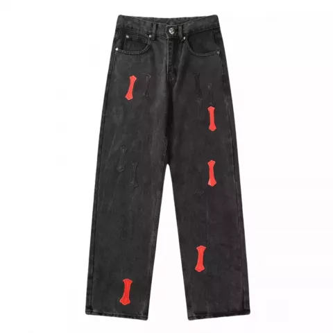 High-Quality Trendy Unisex Cross Design Jeans for Men