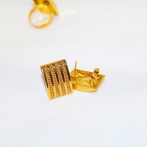 African Wedding Jewelry Set 24k Gold Women's Bridal Necklace Earrings Ring Dubai