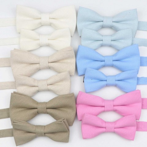 Luxury Bamboo Fiber Bow Tie for Men, Lavender Letter Print, Business Novelty Cravat X241109