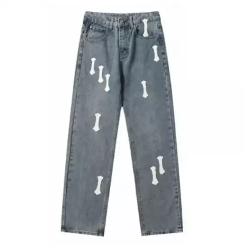 High-Quality Trendy Unisex Cross Design Jeans for Men