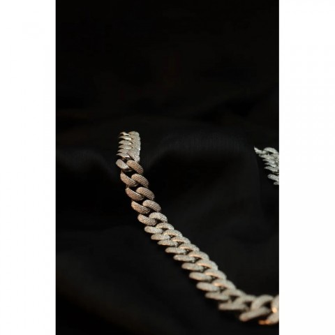 Hip Hop Men's Fashion Jewelry - 16MM Heavy Cuban Chain with Moissanite Pendant
