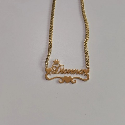 Customized Stainless Steel Gold Butterfly Necklace with Name for Women